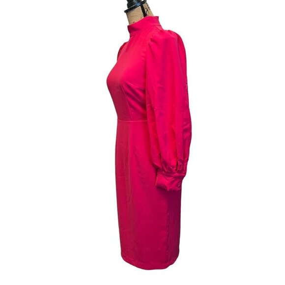 Sergio Hudson Barbie Pink Balloon Sleeve‎ Sheath Pencil Dress Size XS - Picture 4 of 7
